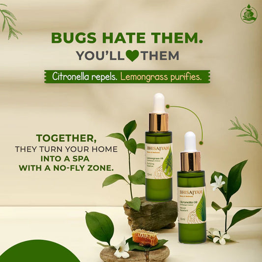 Bhisajyam Citronella + Lemongrass – Home Care Protection Duo