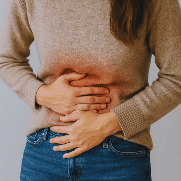 Period pain and menstrual cramps requiring natural oil relief and abdominal massage support