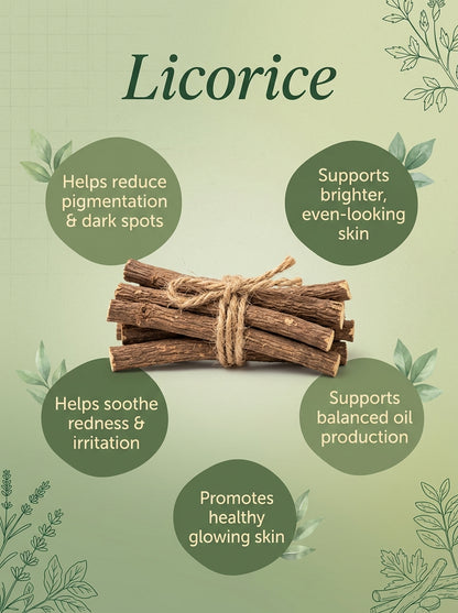 Buy Bhisajyam 100% Pure Licorice Oil (Mulethi Oil) - Glycyrrhiza glabra. Helps reduce pigmentation, dark spots, and redness. Supports even, brighter skin. GC Tested. No synthetics.