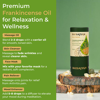How to use Bhisajyam Frankincense Essential Oil for skincare routine and facial application