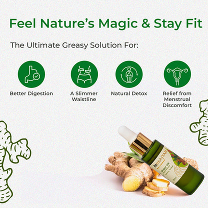 Benefits of Bhisajyam Ginger Essential Oil for pain relief hair growth and circulation