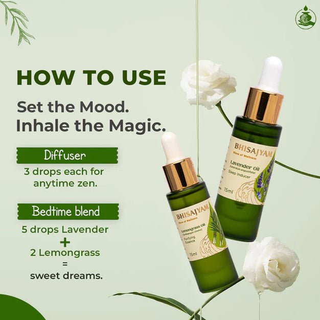 How to use lavender and lemongrass essential oil in diffuser for relaxation and home fragrance