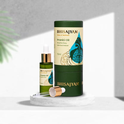Bhisajyam Praniti Oil for cold cough sinus relief and respiratory support
