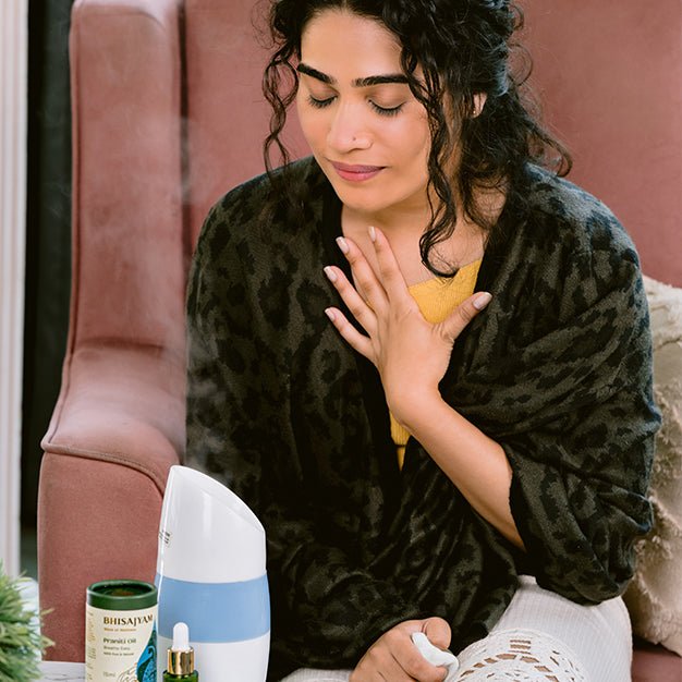 Using Bhisajyam Praniti Oil for diffuser and congestion relief therapy