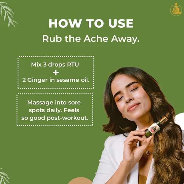 How to use Bhisajyam RTU and ginger oil combo for abdominal massage and pain relief therapy