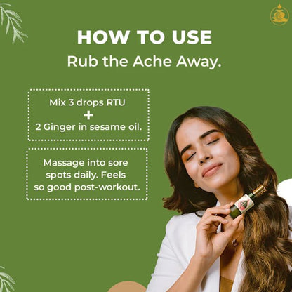 How to use Bhisajyam RTU and ginger oil combo for abdominal massage and pain relief therapy