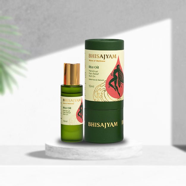Bhisajyam RTU Oil for natural period pain relief and menstrual cramp support
