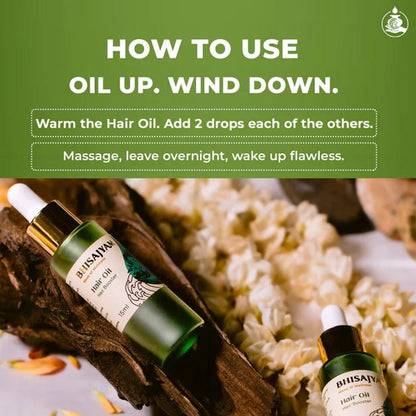 Bhisajyam Tea Tree + Clove + Hair Oil + Rosemary – Intensive Hair Rescue Kit - bhisajyam.com