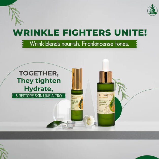 Benefits of wrink oil and frankincense oil for fine lines skin tightening and anti aging care