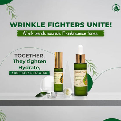 Benefits of wrink oil and frankincense oil for fine lines skin tightening and anti aging care