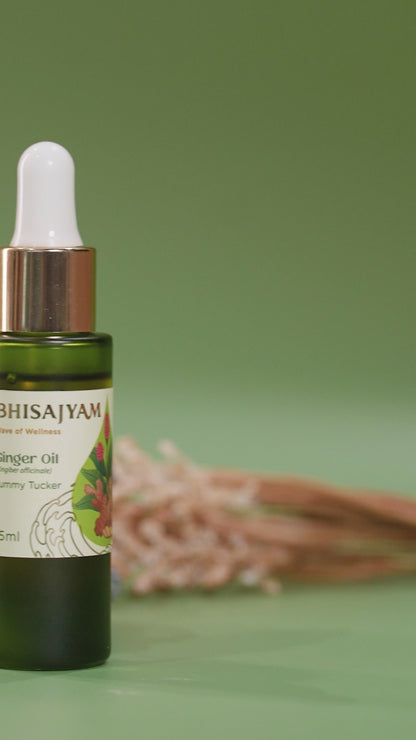 Video showing Bhisajyam Ginger Essential Oil massage therapy