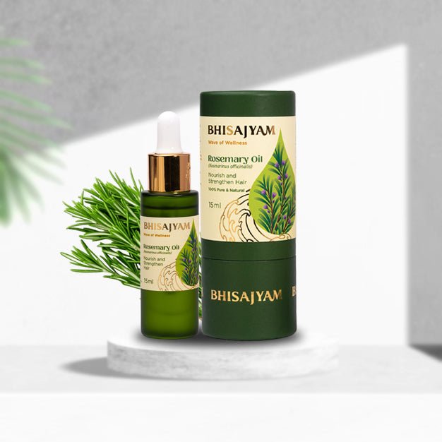 Bhisajyam Rosemary Essential Oil for hair fall control and hair regrowth 100% pure natural oil